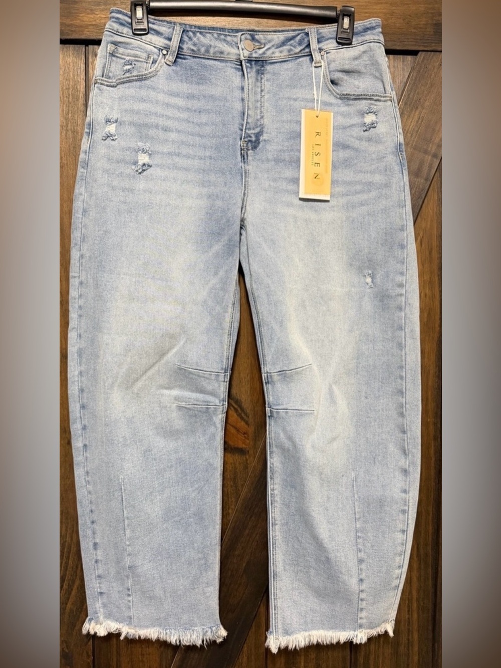 Risen Light Blue Barrel Jeans - Casual Relaxed Fit